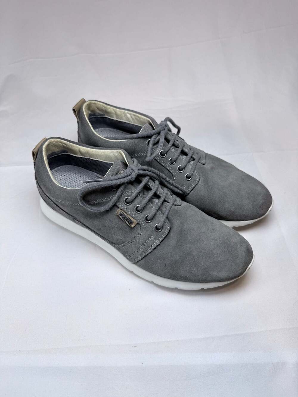Geox Respira Men's U Gektor B Amphibiox Grey Suede Lace-Up Sneakers